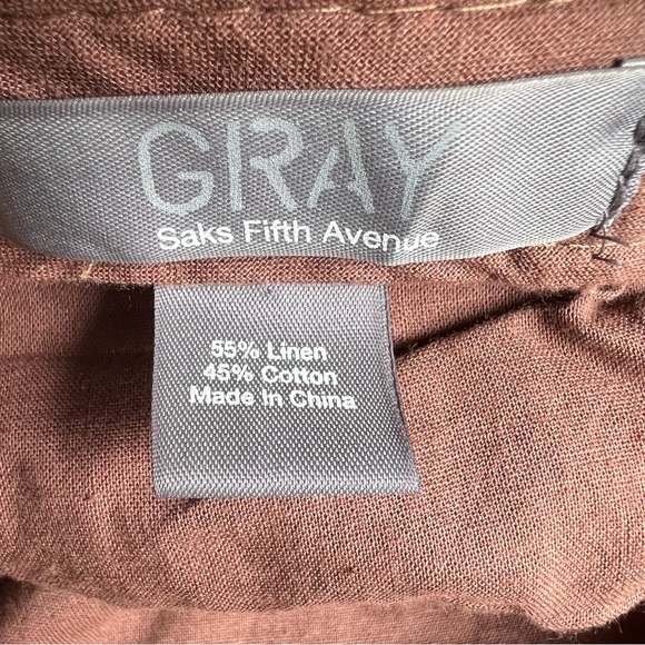 GRAY Saks Fifth Avenue Linen Cotton Leopard Print Cap Hat Animal Print - Picture 3 of 14